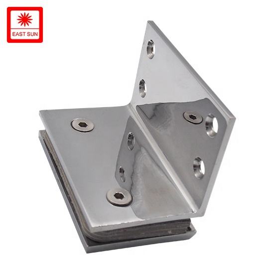 90 Grad Wandmontage, versetzte Rückplatte, Wand-zu-Glas-Duschtürscharnier für 1/2″ – 3/8″ Glas,