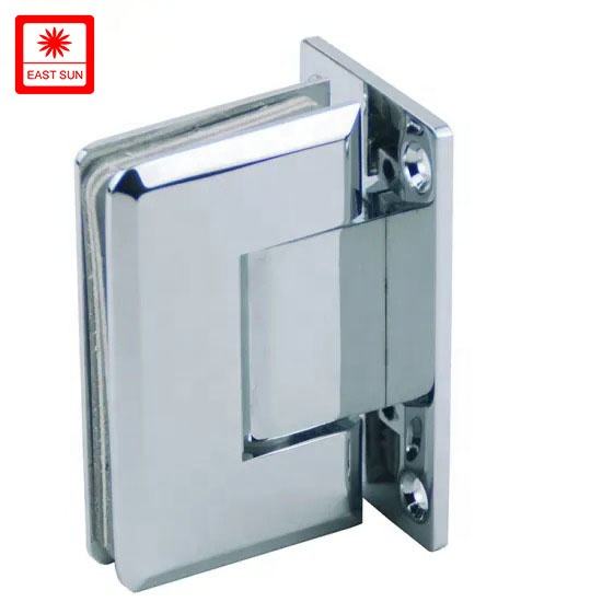90-Grad-Wand-zu-Glas-Duschtürscharnier mit vollständiger Rückplatte für 1/2″ – 3/8″ Glas,