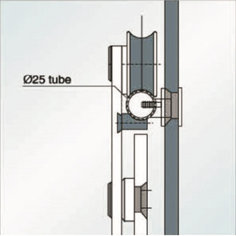 SK-022 – Klemmbefestigung für Schiene und Glas