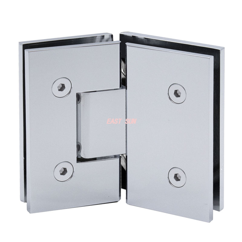 135 Grad goldenes Glas-Glas-Duschtürscharnier für 1/2″ – 3/8″ Glas,