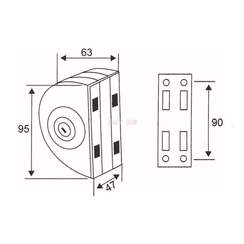 GHL-006S-Glastürschlösser