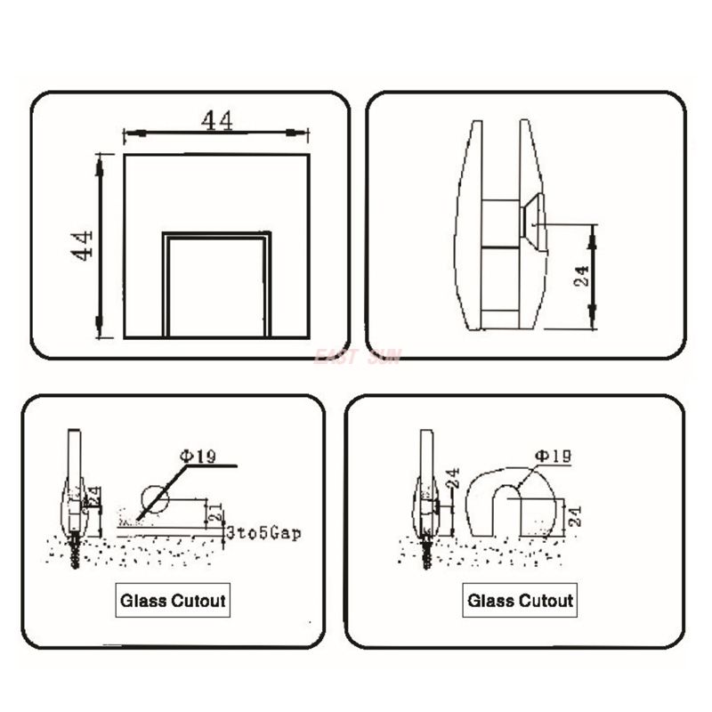 Glasklemmen aus Aluminium 