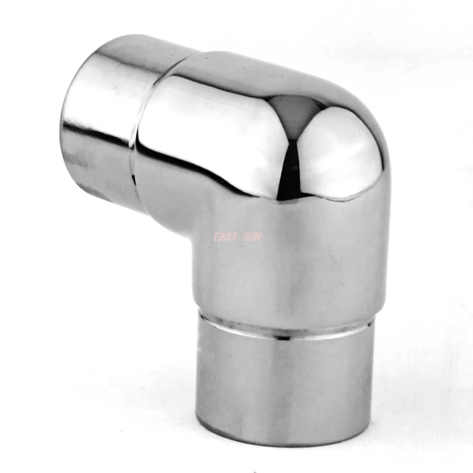 Baluster-Handlauf-Winkelstück, 2-Wege-Rundrohrverschraubungen, Handlaufverbinder aus satiniertem Edelstahl 304/316