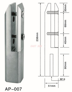 Spigot Duplex 2205 Verstellbarer Kanada-Glaszapfen zur Bodenmontage für Schwimmbadzäune AP-007