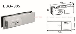 Dorma Patchbeschläge Drehtür ESG-005