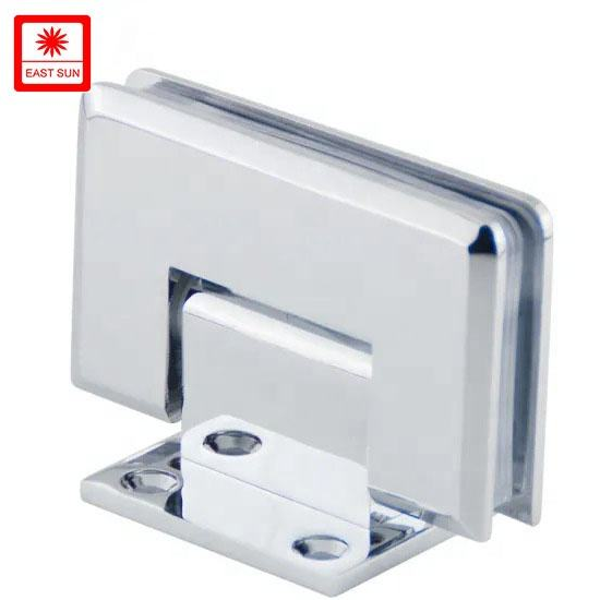 Robustes, 90 Grad poliertes Chrom-Wand-Glas-Duschtürscharnier für 1/2″ – 3/8″ Glas 