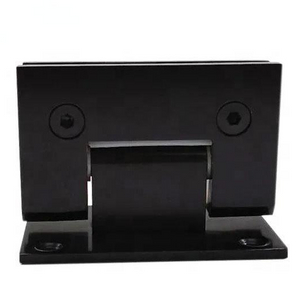 Robustes mattschwarzes 90-Grad-Wand-zu-Glas-Duschtürscharnier für 1/2″ – 3/8″ Glas