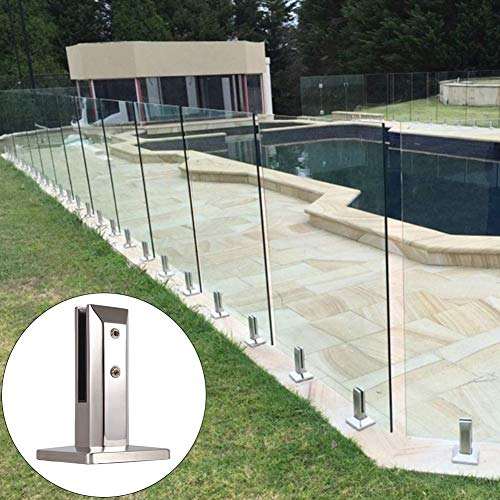 Architekturgeländer – Balustradengeländer, Balkonklemme, rahmenlose quadratische Glaszapfen, Poolzaunzapfen