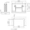 90-Grad-Wandmontage, vollständige Rückplatte, rahmenlose Duschtürscharniere, Glashalterung für 1/2″ – 3/8″ Glas