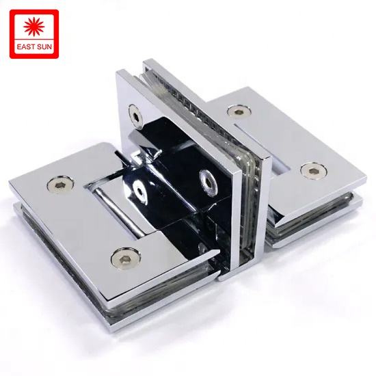 90-Grad-Dreiwege-Wand-zu-Glas-Duschtürscharnier für 1/2″ – 3/8″ Glas
