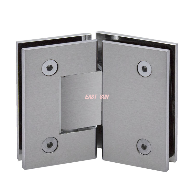 135 Grad goldenes Glas-Glas-Duschtürscharnier für 1/2″ – 3/8″ Glas,