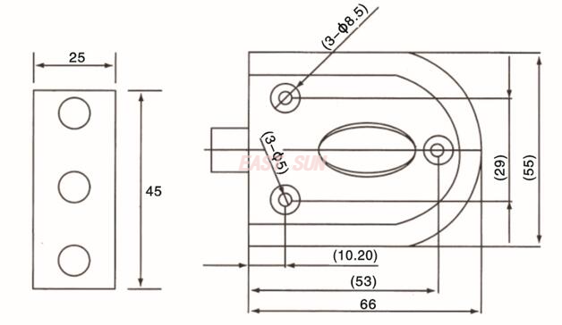 Glastürschlösser Glasschlösser GHL-007S