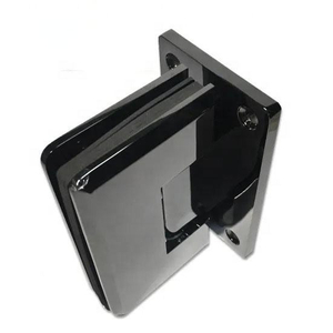 90 Grad mattschwarzes rahmenloses Duschtürscharnier für Wand und Glas für 1/2″ – 3/8″ Glas