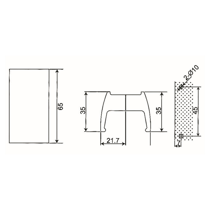 GDK-45-Duschtürknopf