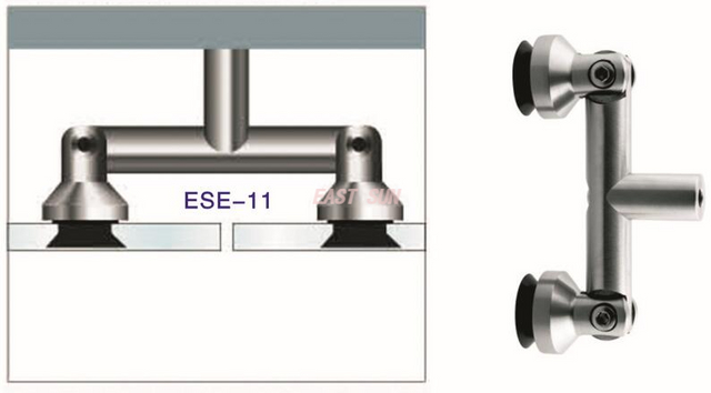Glastrennwand-Glasverbinder Wand-Glas-Klemmverbinder