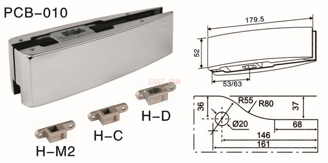 Patchbeschläge Drehtür Dorma PCB-010