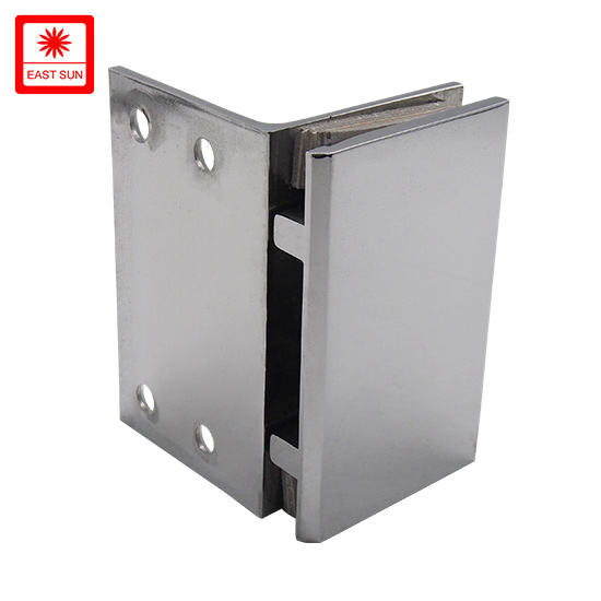 90 Grad Wandmontage, versetzte Rückplatte, Wand-zu-Glas-Duschtürscharnier für 1/2″ – 3/8″ Glas,