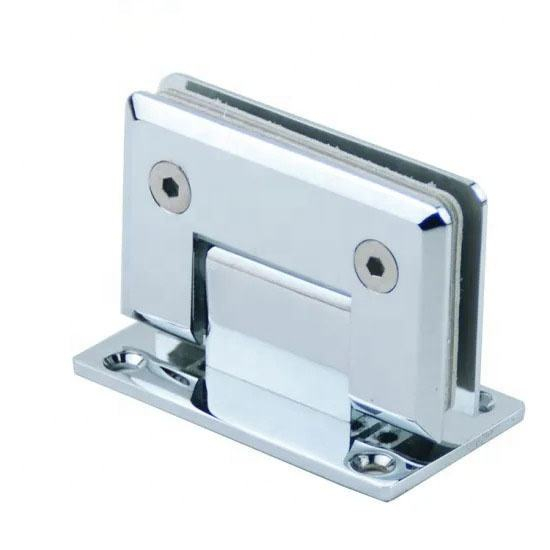 90-Grad-Wand-zu-Glas-Duschtürscharnier mit vollständiger Rückplatte für 1/2″ – 3/8″ Glas,