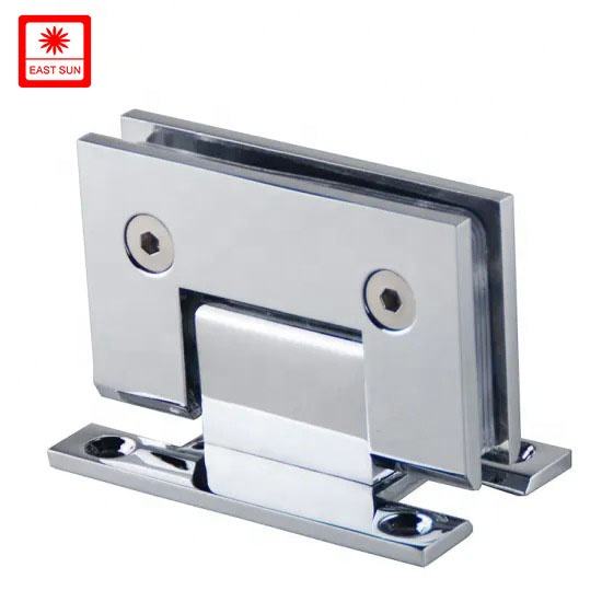 90-Grad-Chrom-H-Typ-Basis-Wand-zu-Glas-Duschtürscharnier für 1/2″ – 3/8″ Glas