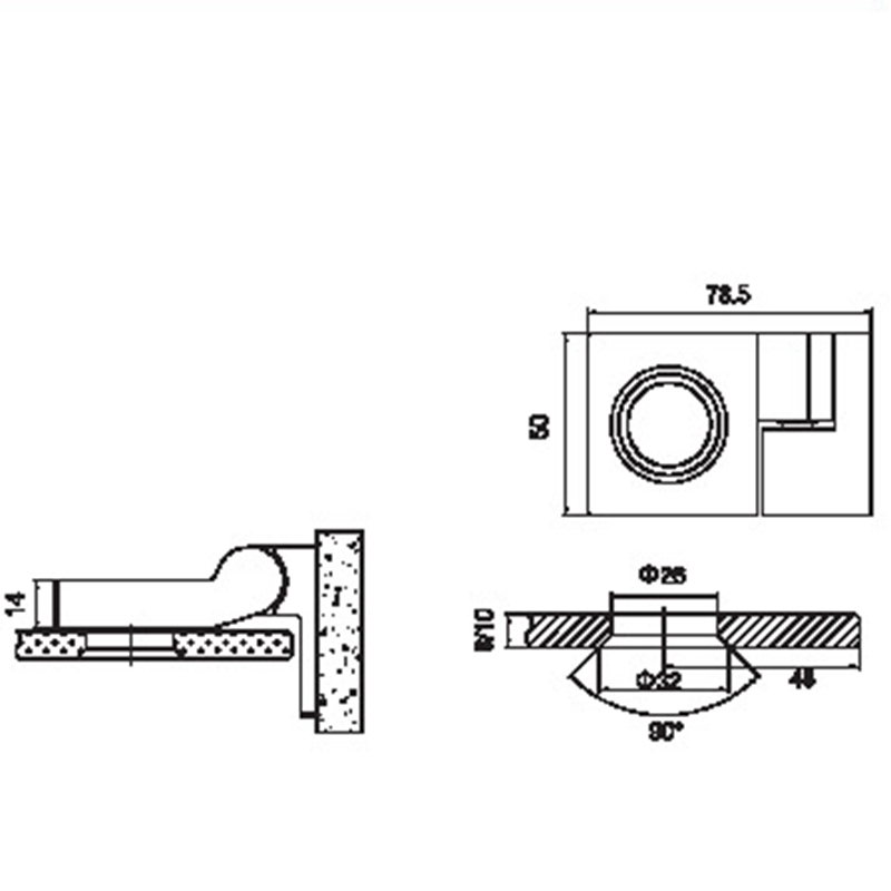 FSH-101-Faltbare Duschscharniere