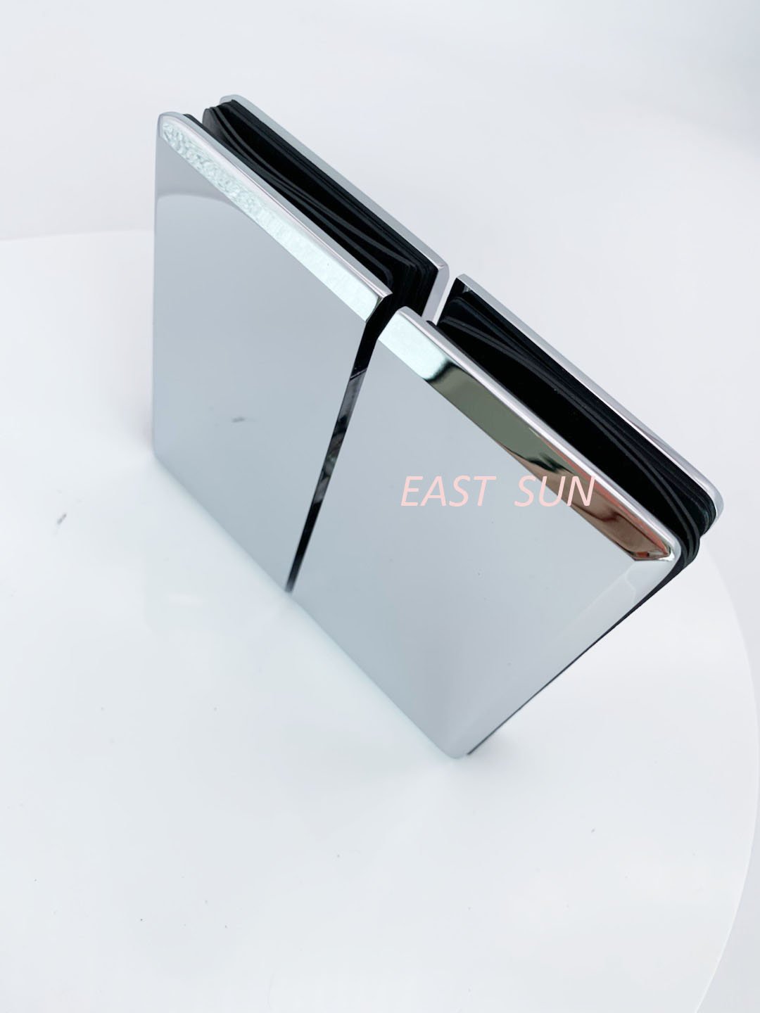 Glas-an-Glas-Montagescharnier der Senior Prima-Serie aus poliertem Chrom