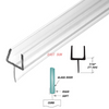 Einteilige untere Schiene mit integriertem Wischtuch für 1/2' (12 mm) Glas
