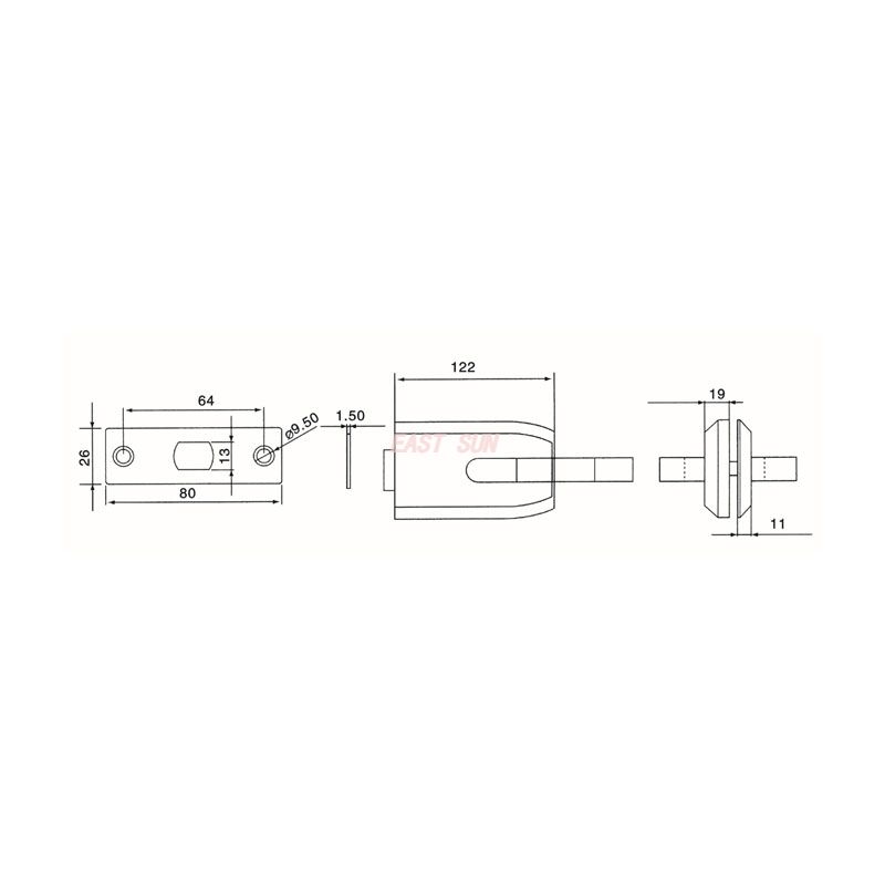 GHL-004E-Glastürschlösser