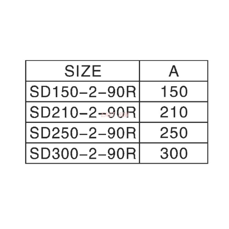 SD-150-2-90R-Spider-Anschluss
