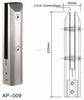 Spigot Duplex 2205 Verstellbarer Kanada-Glaszapfen zur Bodenmontage für Schwimmbadzäune AP-009