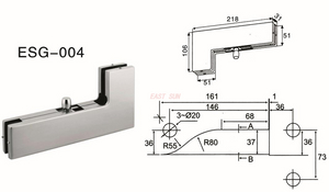 Dorma Patchbeschläge Drehtür ESG-004