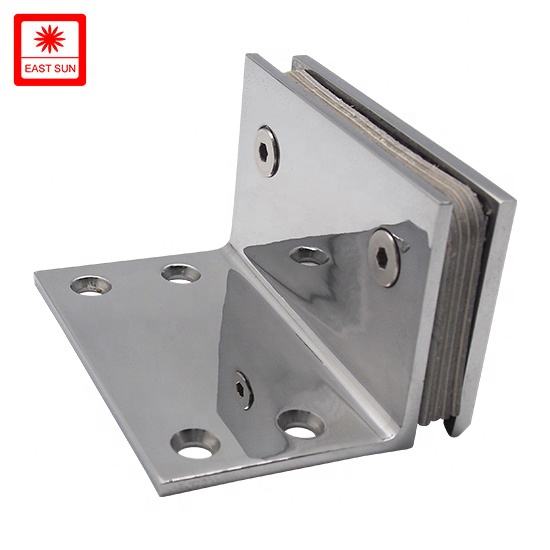 90 Grad Wandmontage, versetzte Rückplatte, Wand-zu-Glas-Duschtürscharnier für 1/2″ – 3/8″ Glas,