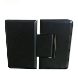 Robuste mattschwarze 180-Grad-Glas-Glas-Duschtürscharniere für 1/2″ – 3/8″ Glas
