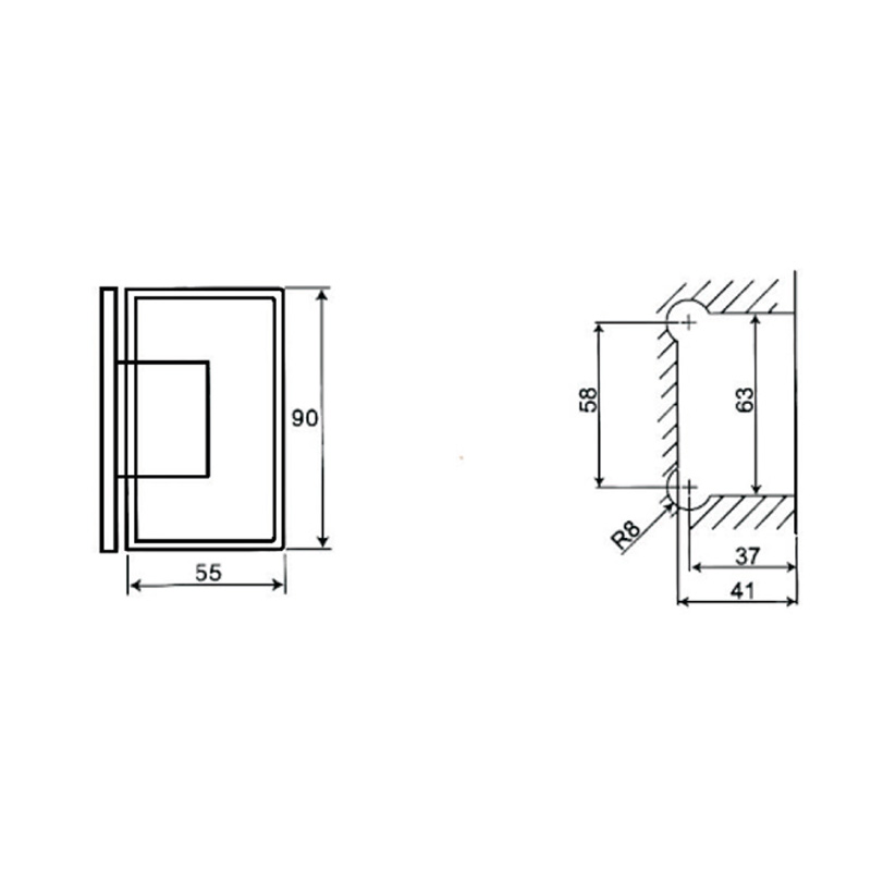 ASH-301-Verstellbare Duschscharniere