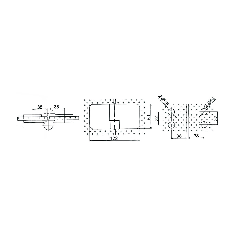 ESH-612-L-Selbstaufstellende Scharniere aus Messing