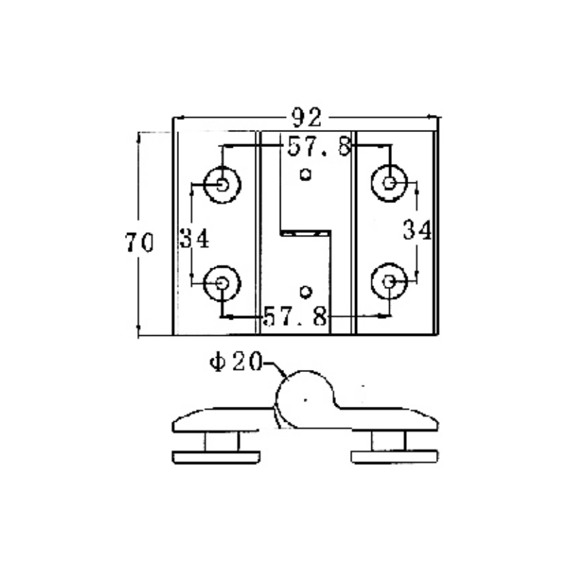 RSH-402R-Selbstaufstellende Scharniere aus Messing
