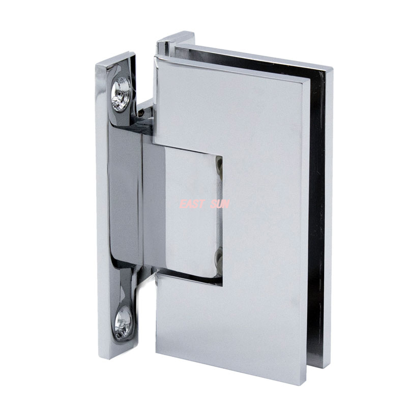 Robustes 90-Grad-H-Typ-Basiswand-zu-Glas-Duschtürscharnier für 1/2″ – 3/8″ Glas,