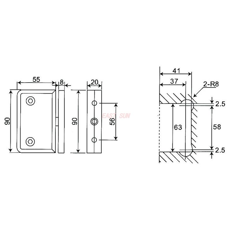 ESH-500B-Pivot Door-Serie