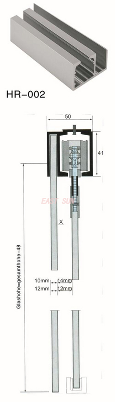 Schiebesysteme Büro-Schiebetür Aluminiumschiene HR-002
