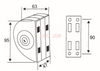 Glastürschlösser Glasschlösser GHL-006S