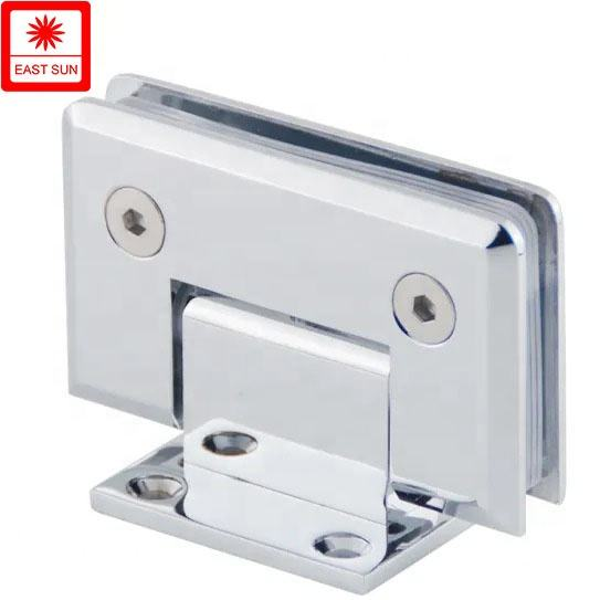 Robustes, 90 Grad poliertes Chrom-Wand-Glas-Duschtürscharnier für 1/2″ – 3/8″ Glas 