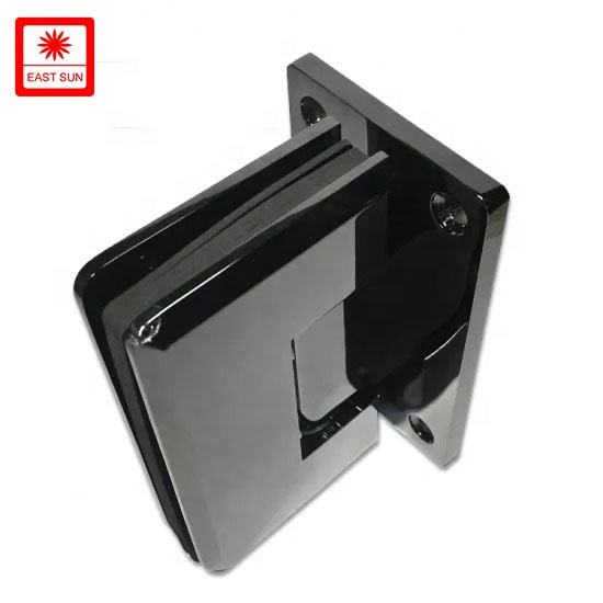 90-Grad-Wandmontage, vollständige Rückplatte, rahmenlose Duschtürscharniere, Glashalterung für 1/2″ – 3/8″ Glas