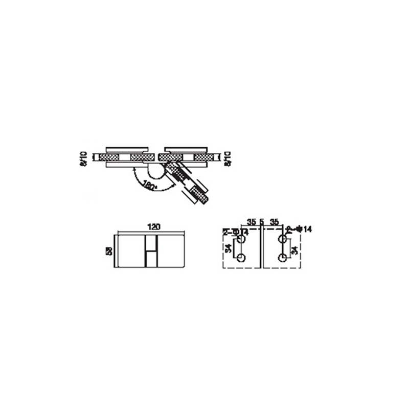 FSH-501-Faltbare Duschscharniere