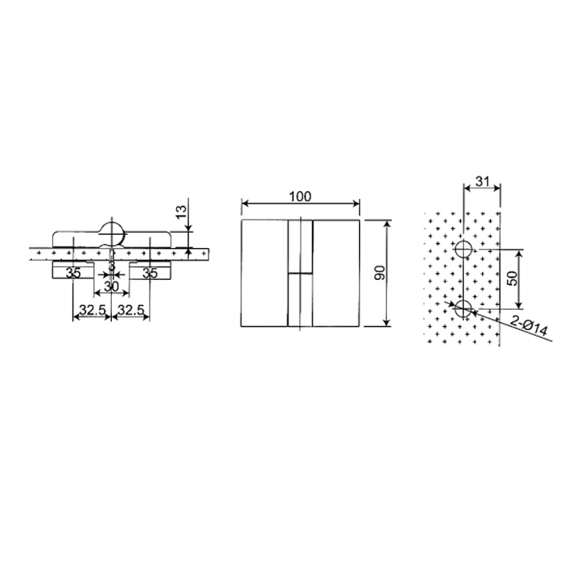Selbstaufstellende Scharniere aus Messing RSH-104-R