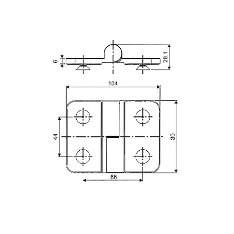 ESD-1001-Selbstaufstellende Scharniere aus Messing