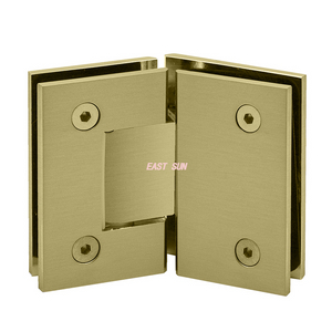 135 Grad goldenes Glas-Glas-Duschtürscharnier für 1/2″ – 3/8″ Glas,