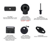 Hardware-Kit für Scheunentore zur oberen Montage – T-förmige Designrolle 