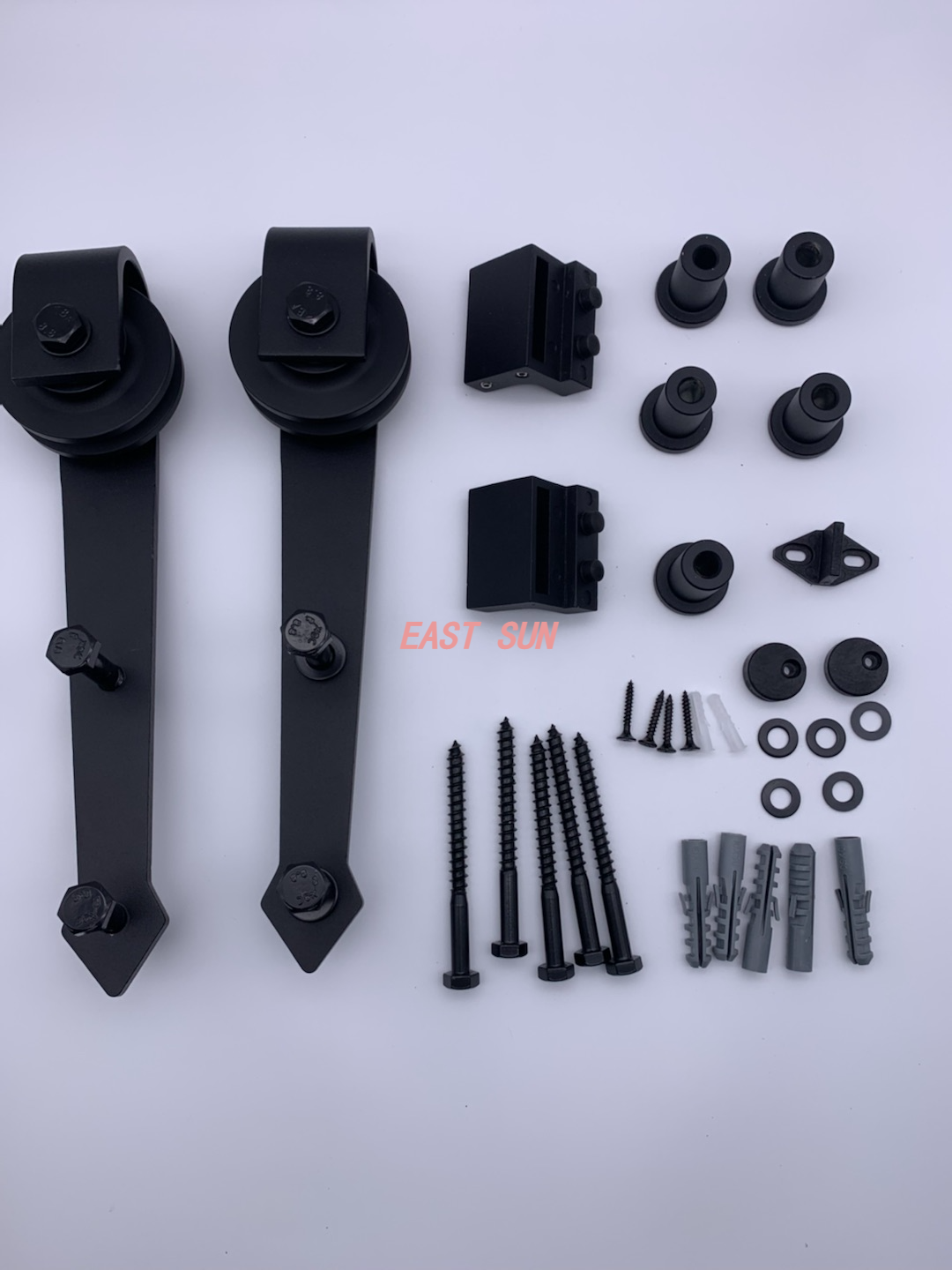 Klassisches Vintage-Pfeil-Schiebe-Standard-Doppelschienen-Scheunentor-Hardware-Set